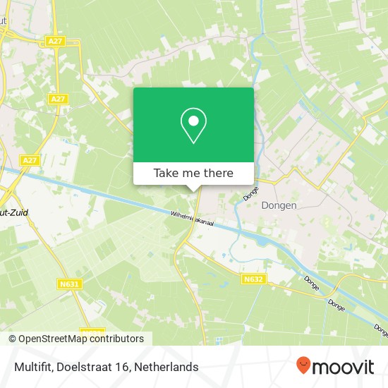 Multifit, Doelstraat 16 kaart