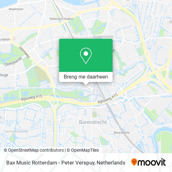 Bax Music Rotterdam - Peter Verspuy kaart
