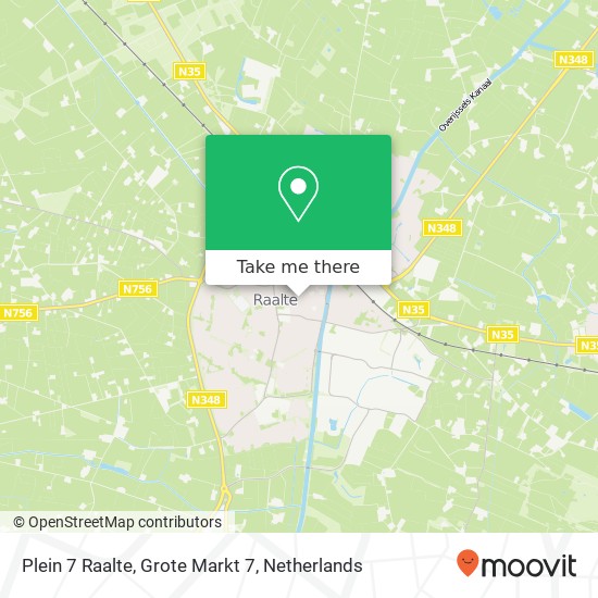 Plein 7 Raalte, Grote Markt 7 kaart