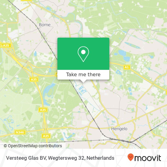 Versteeg Glas BV, Wegtersweg 32 kaart