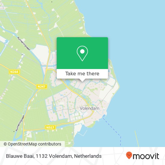 Blauwe Baai, 1132 Volendam kaart