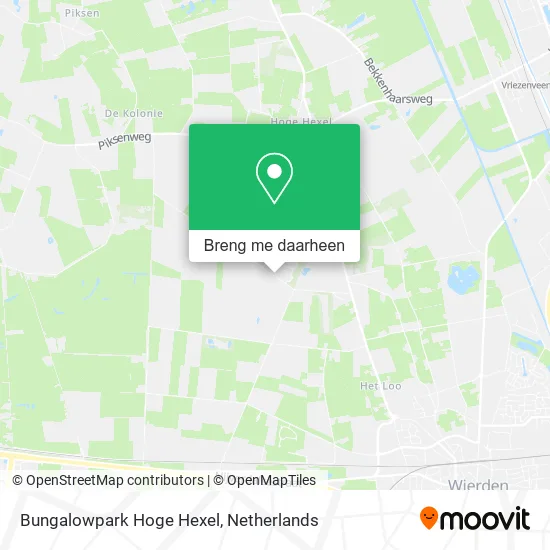 Bungalowpark Hoge Hexel kaart