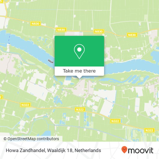 Howa Zandhandel, Waaldijk 18 kaart