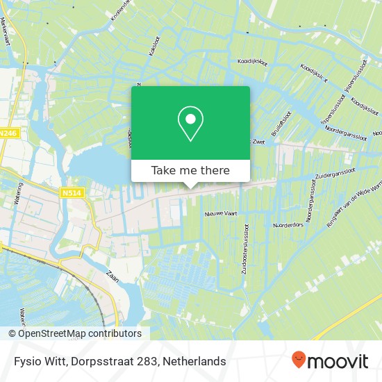 Fysio Witt, Dorpsstraat 283 kaart
