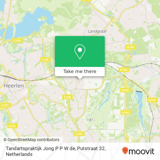 Tandartspraktijk Jong P P W de, Putstraat 32 kaart