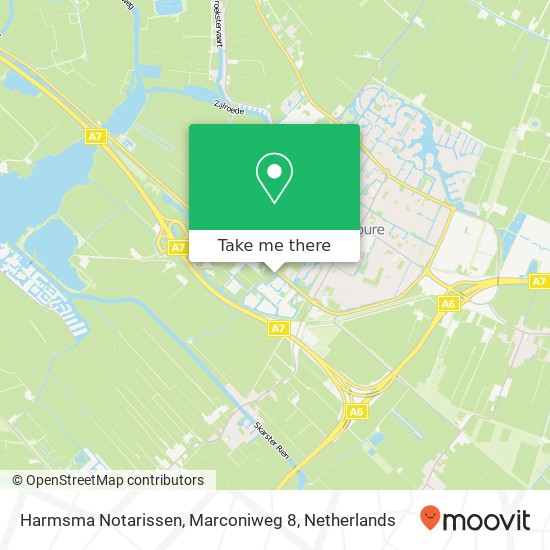 Harmsma Notarissen, Marconiweg 8 kaart