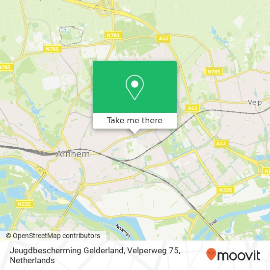 Jeugdbescherming Gelderland, Velperweg 75 kaart