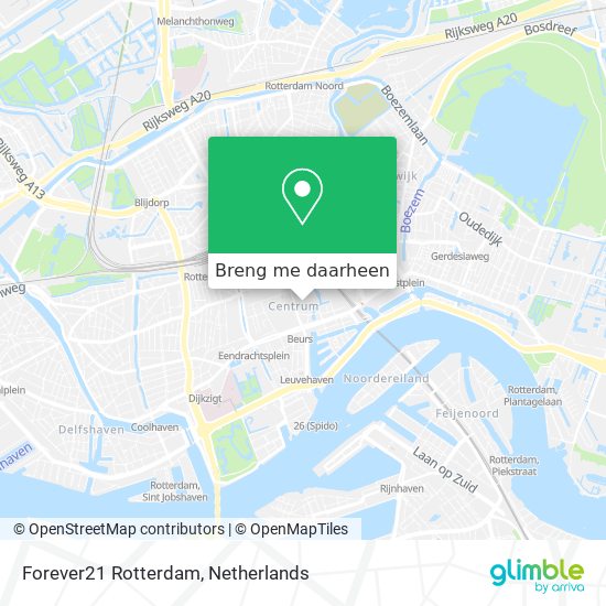 Forever21 Rotterdam kaart
