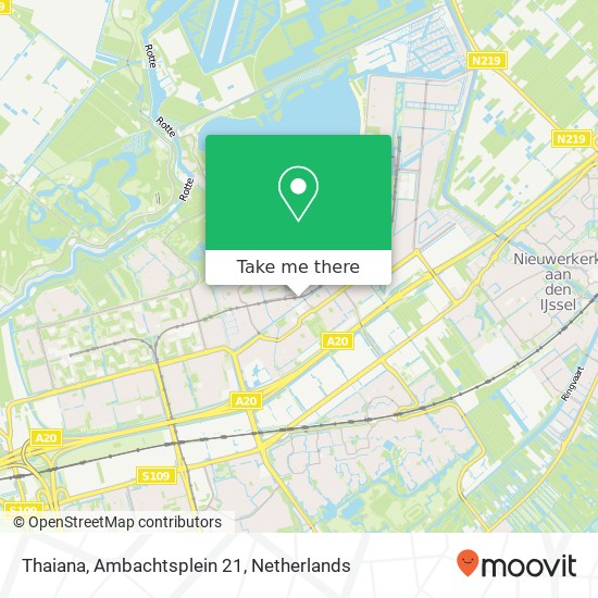 Thaiana, Ambachtsplein 21 kaart