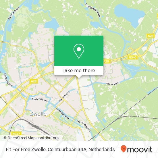 Fit For Free Zwolle, Ceintuurbaan 34A kaart