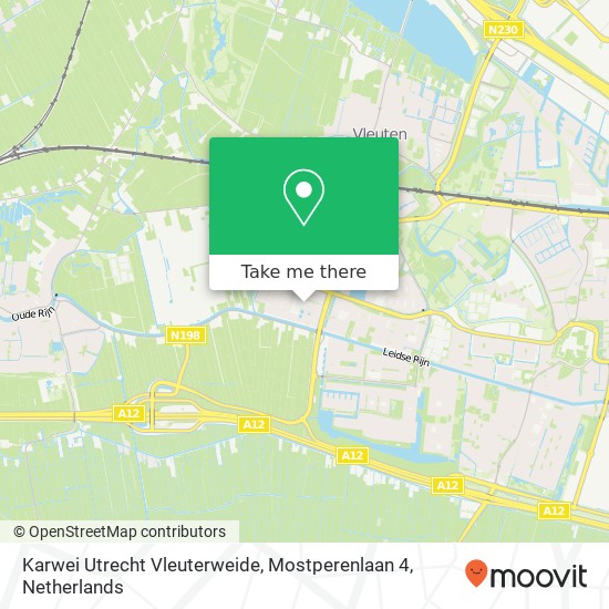 Karwei Utrecht Vleuterweide, Mostperenlaan 4 kaart