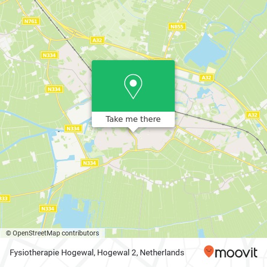 Fysiotherapie Hogewal, Hogewal 2 kaart