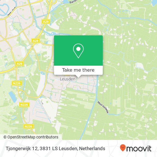 Tjongerwijk 12, 3831 LS Leusden kaart