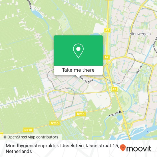 Mondhygienistenpraktijk IJsselstein, IJsselstraat 15 kaart