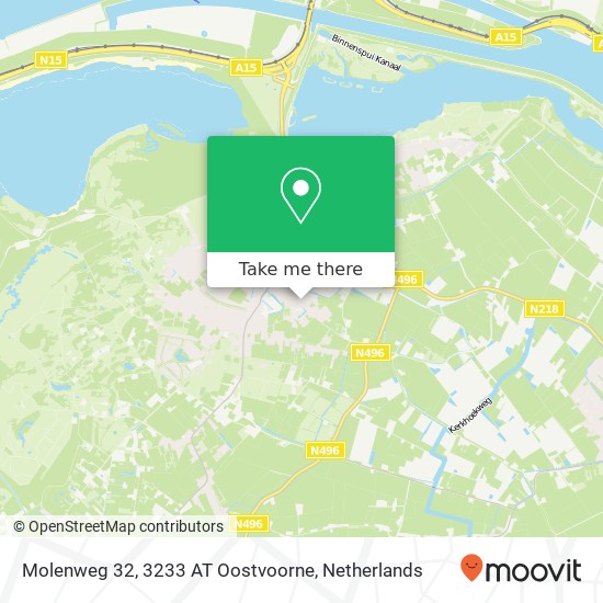 Molenweg 32, 3233 AT Oostvoorne kaart