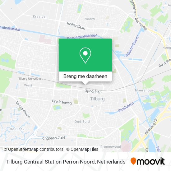 Tilburg Centraal Station Perron Noord kaart