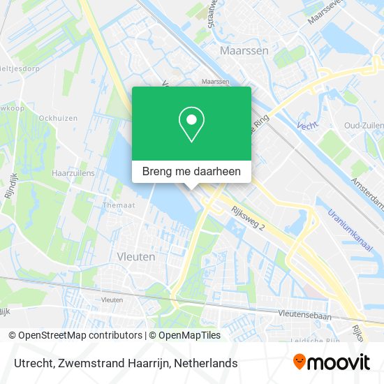 Utrecht, Zwemstrand Haarrijn kaart