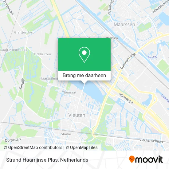 Strand Haarrijnse Plas kaart