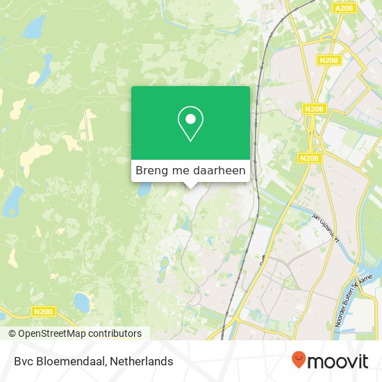 Bvc Bloemendaal, Bergweg 1 kaart