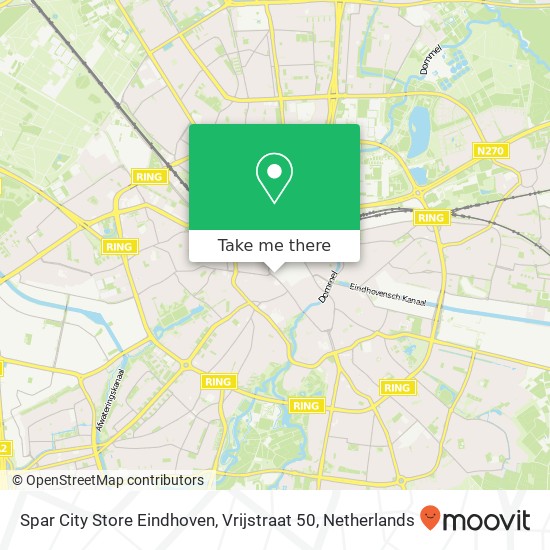Spar City Store Eindhoven, Vrijstraat 50 kaart