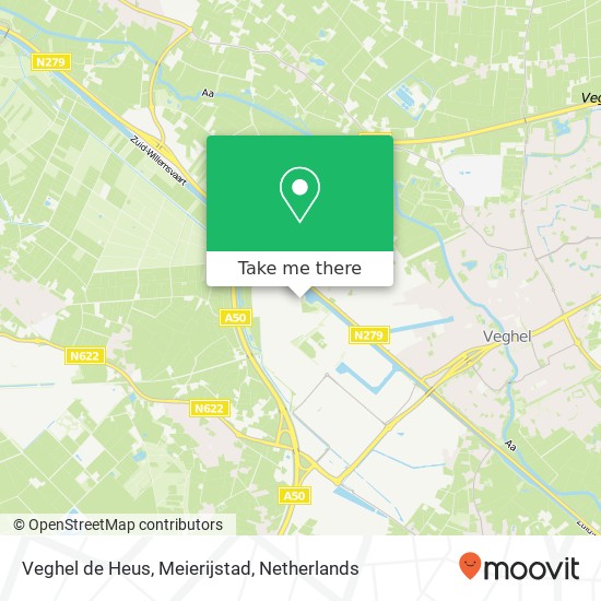 Veghel de Heus, Meierijstad kaart