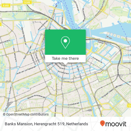 Banks Mansion, Herengracht 519 kaart