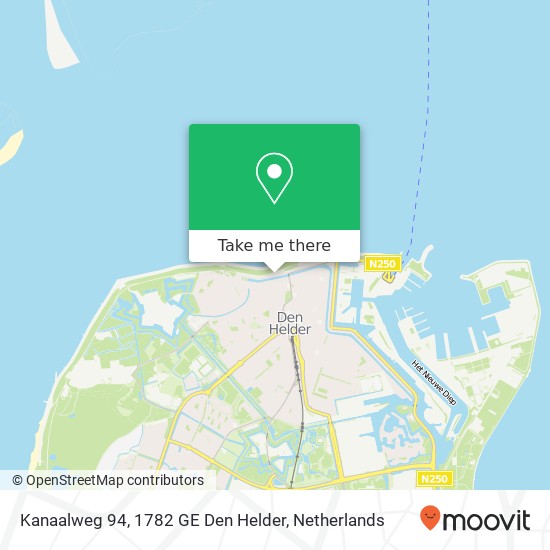 Kanaalweg 94, 1782 GE Den Helder kaart