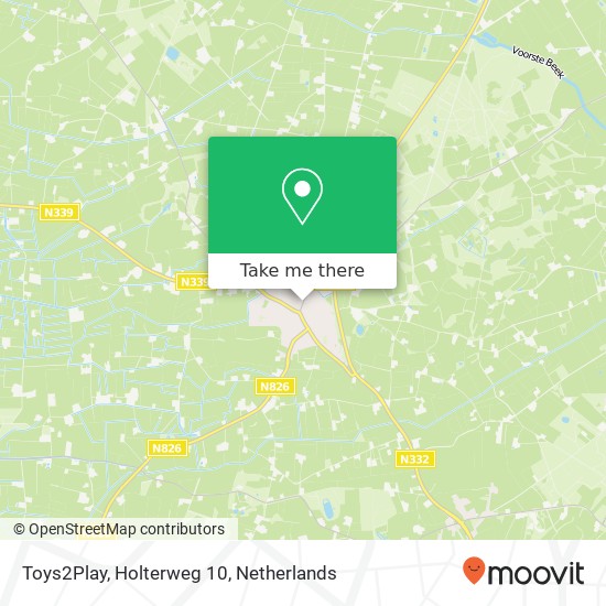 Toys2Play, Holterweg 10 kaart