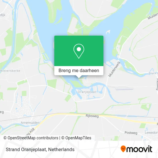 Strand Oranjeplaat kaart