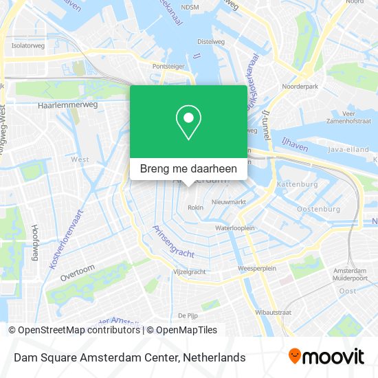 Dam Square Amsterdam Center kaart