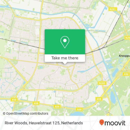 River Woods, Heuvelstraat 125 kaart