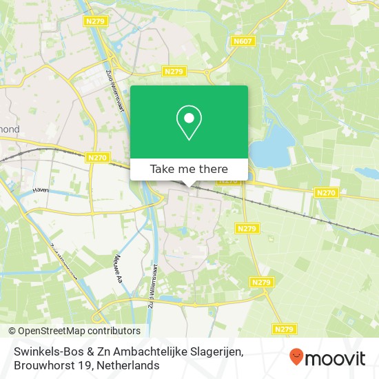 Swinkels-Bos & Zn Ambachtelijke Slagerijen, Brouwhorst 19 kaart