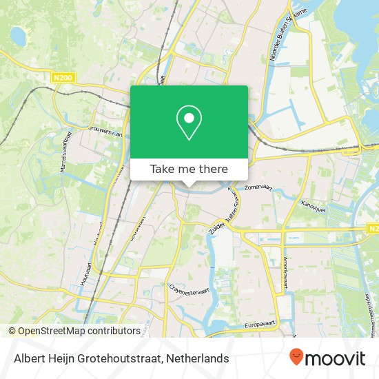 Albert Heijn Grotehoutstraat kaart