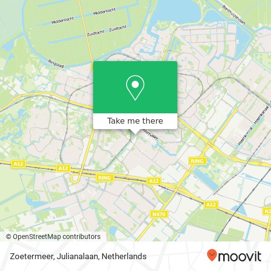 Zoetermeer, Julianalaan kaart