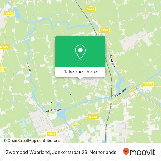 Zwembad Waarland, Jonkerstraat 23 kaart