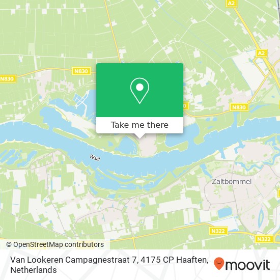 Van Lookeren Campagnestraat 7, 4175 CP Haaften kaart