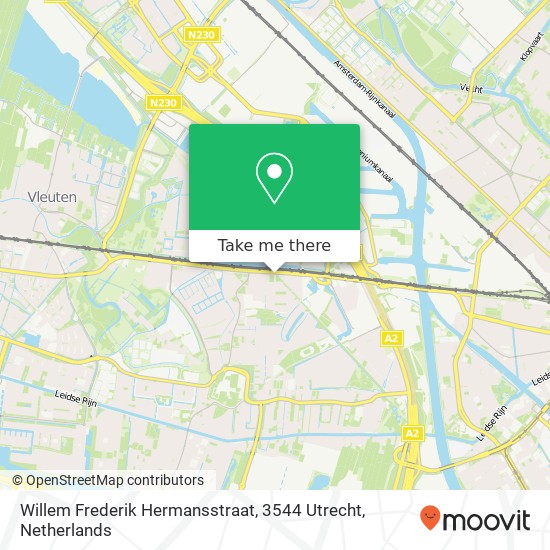 Willem Frederik Hermansstraat, 3544 Utrecht kaart