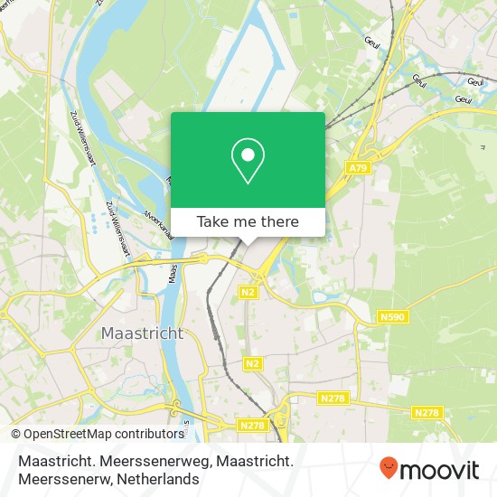 Maastricht. Meerssenerweg, Maastricht. Meerssenerw kaart