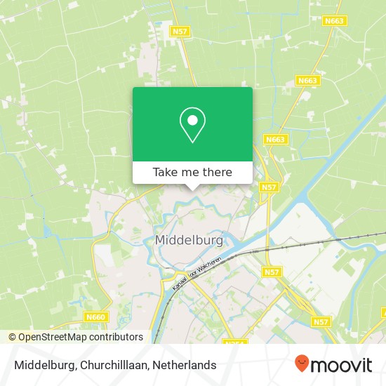 Middelburg, Churchilllaan kaart