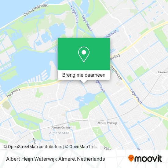 Albert Heijn Waterwijk Almere kaart