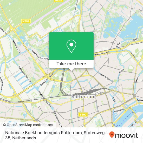 Nationale Boekhoudersgids Rotterdam, Statenweg 35 kaart