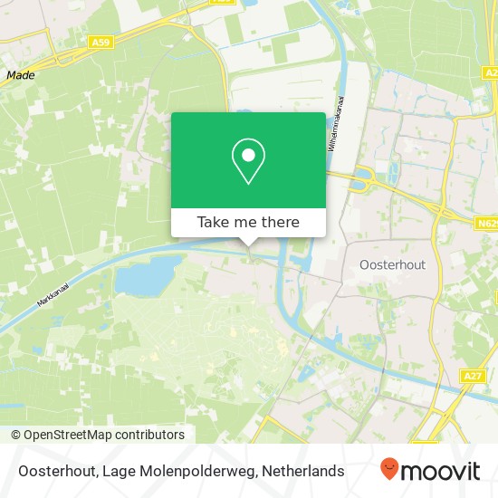 Oosterhout, Lage Molenpolderweg kaart