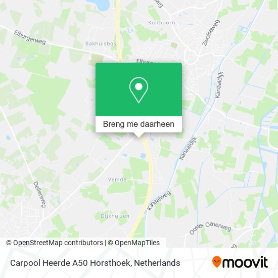 Carpool Heerde A50 Horsthoek kaart