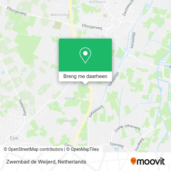 Zwembad de Weijerd kaart