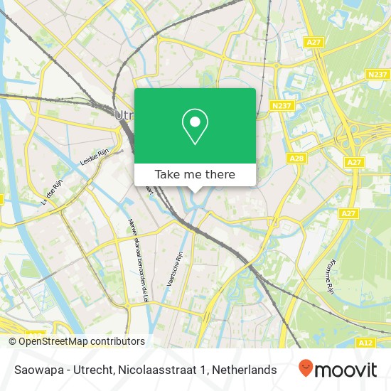 Saowapa - Utrecht, Nicolaasstraat 1 kaart