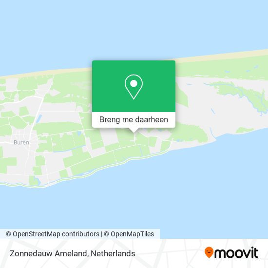 Zonnedauw Ameland kaart