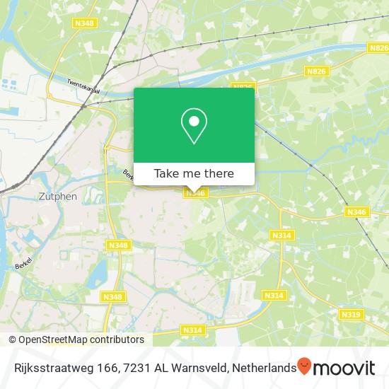 Rijksstraatweg 166, 7231 AL Warnsveld kaart