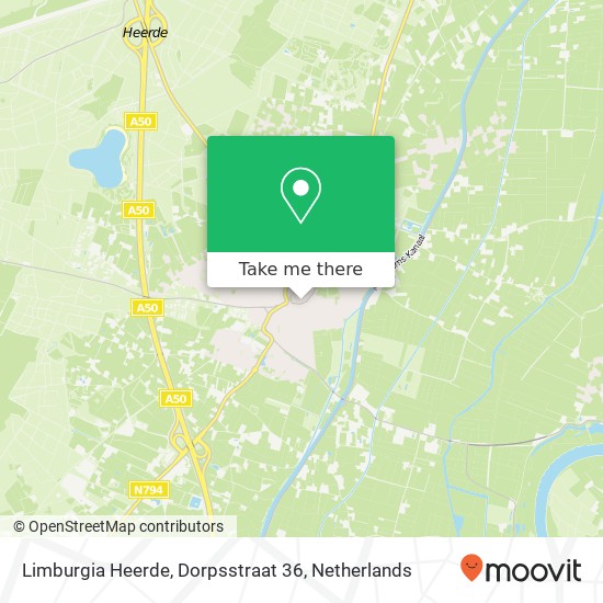 Limburgia Heerde, Dorpsstraat 36 kaart