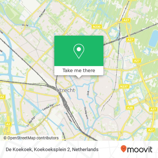 De Koekoek, Koekoeksplein 2 kaart