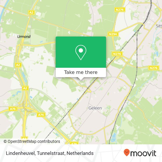 Lindenheuvel, Tunnelstraat kaart